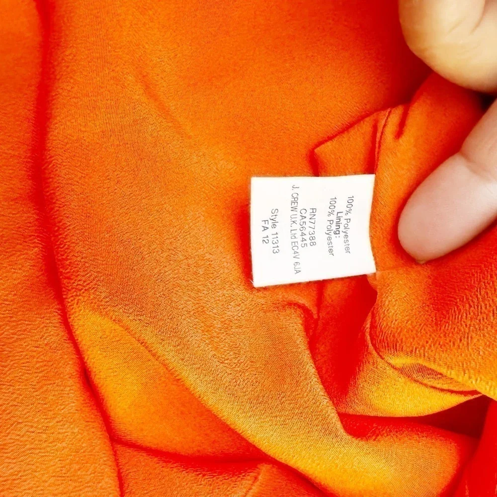 J. Crew Ruched Detail Pencil Skirt Orange Size 8 Mint